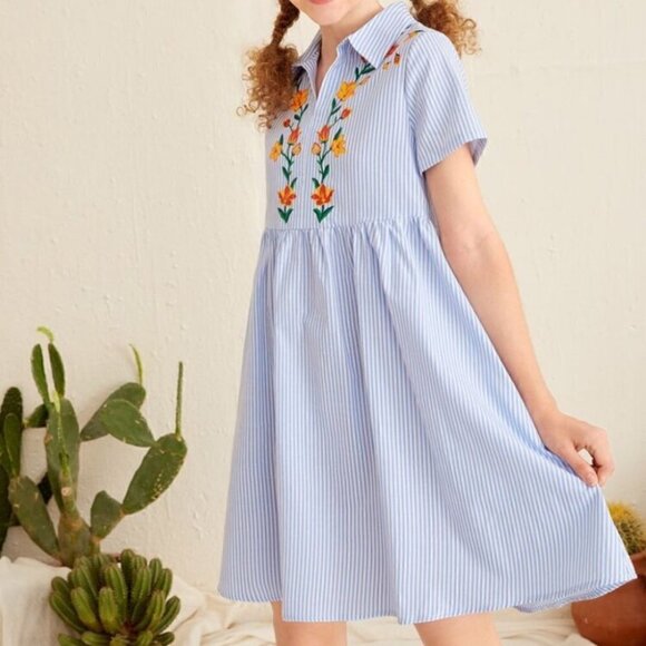 teen boho floral striped dress Size 12-13Y - Picture 6 of 13